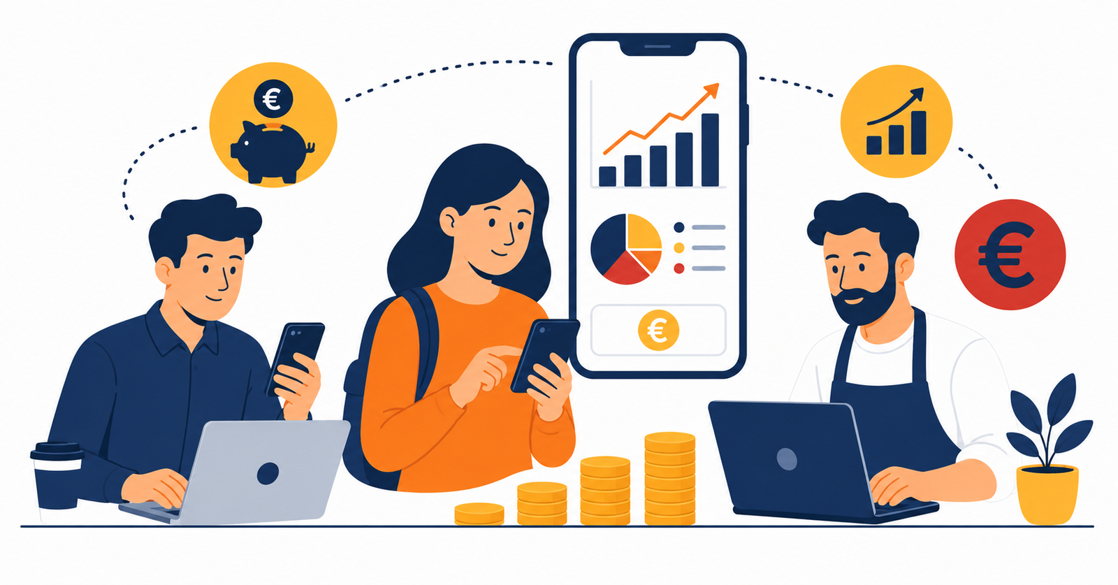 Ilustración sobre cómo la inversión es accesible para cualquier persona independientemente de sus ingresos