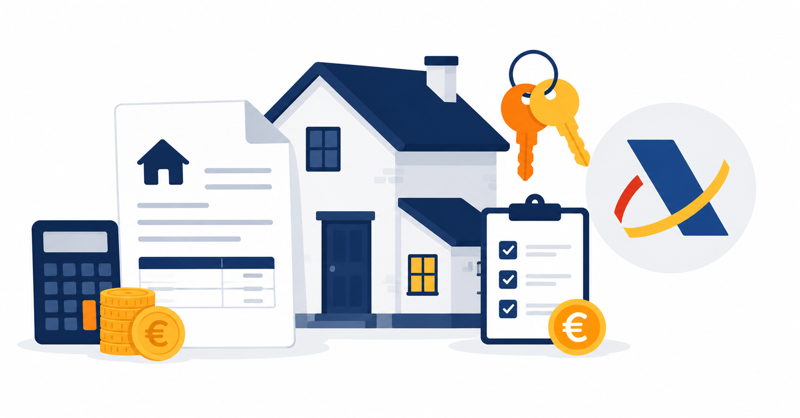 Ilustración sobre la tributación del alquiler de una vivienda en España en el IRPF