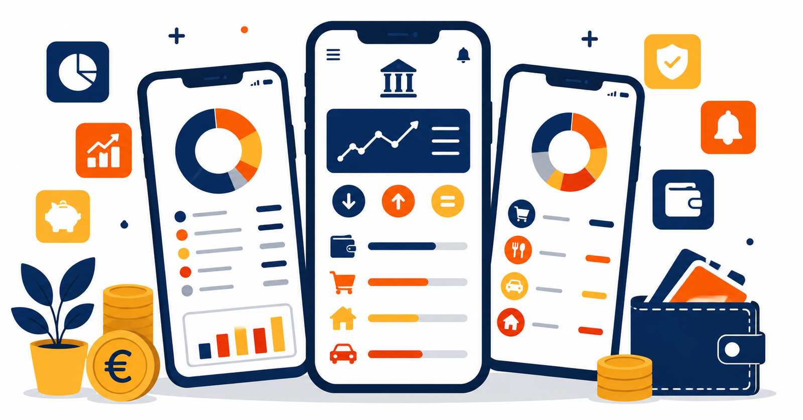 Ilustración sobre las mejores apps de finanzas personales disponibles en España en 2026