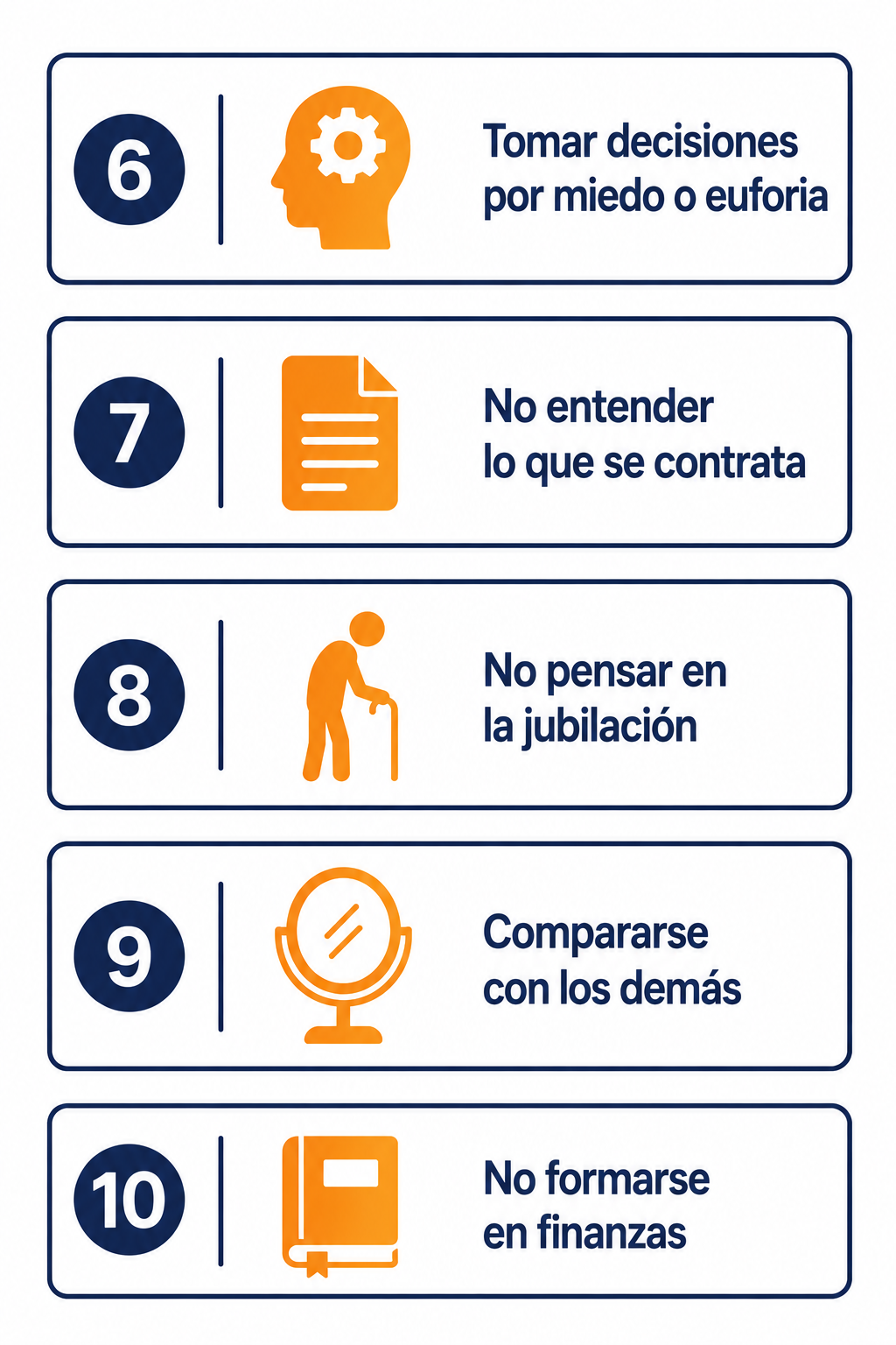 Los siguientes 5 errores financieros más comunes