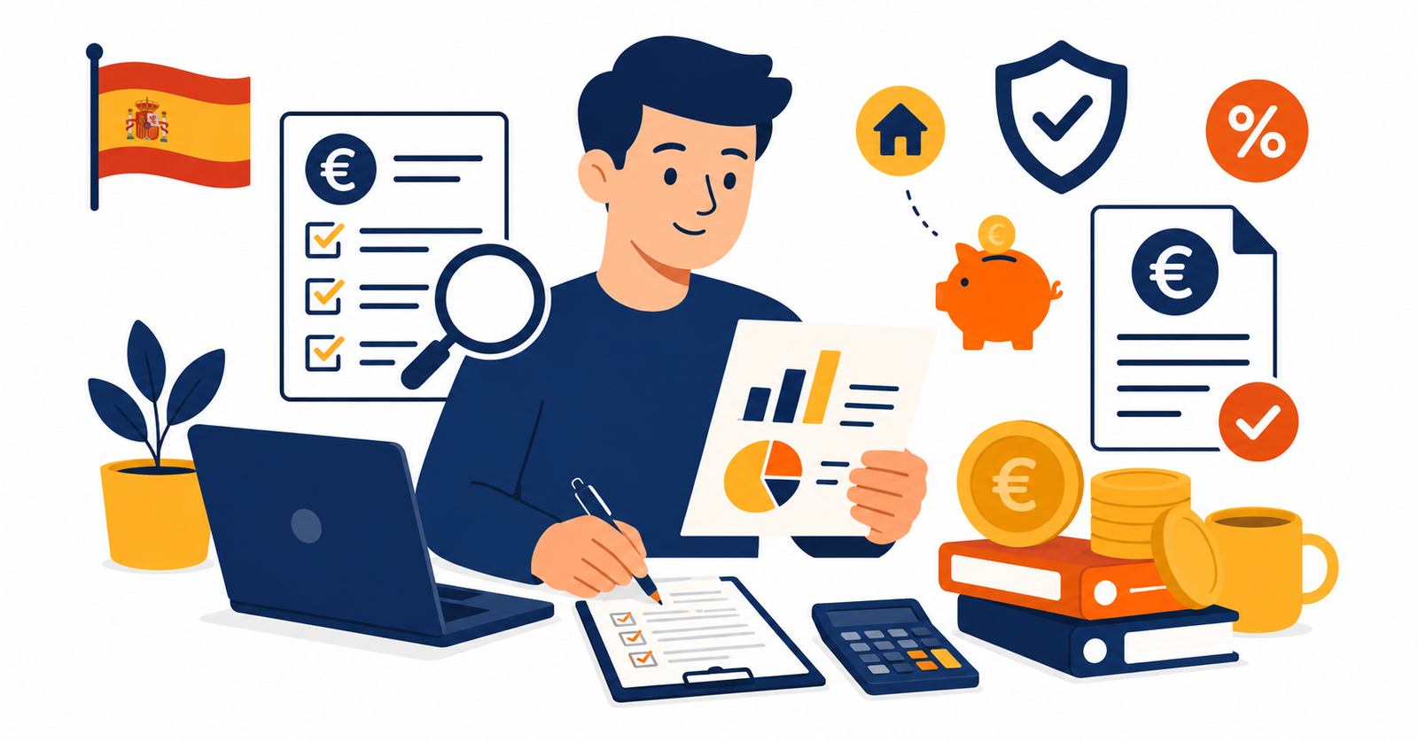 Ilustración sobre cómo optimizar la declaración de la renta siendo asalariado en España