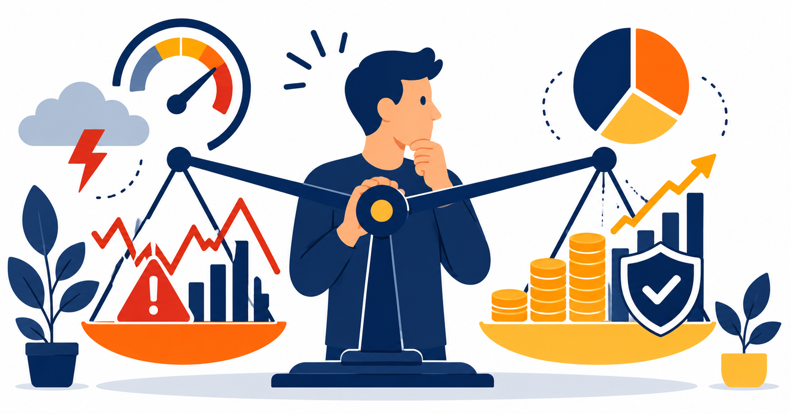 Ilustración sobre qué es el riesgo en inversión y su relación con la rentabilidad