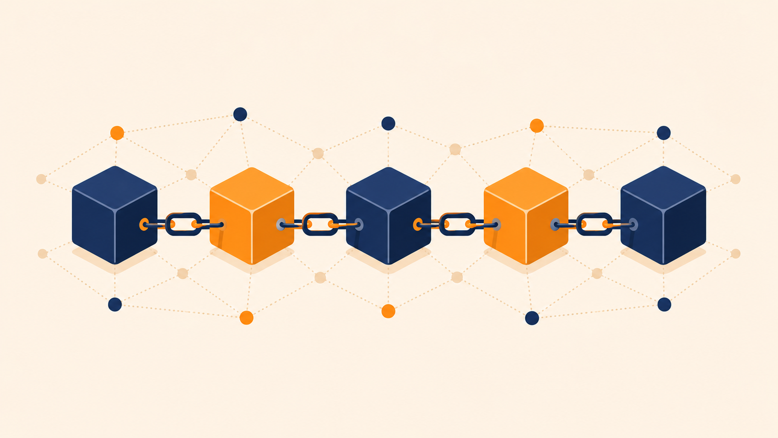 Ilustración sobre qué es la blockchain y su cadena de bloques conectados