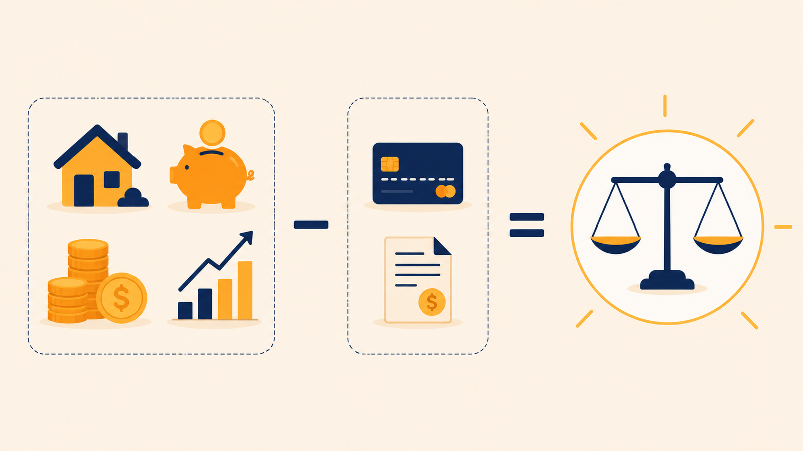 Diagnóstico financiero personal: el patrimonio neto como activos menos deudas