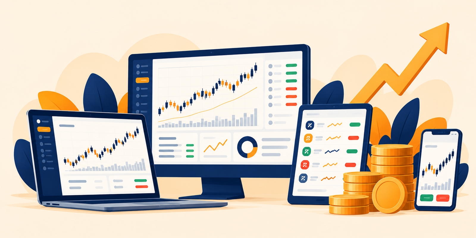 Ilustración sobre los mejores brokers para invertir en fondos indexados y ETF en España